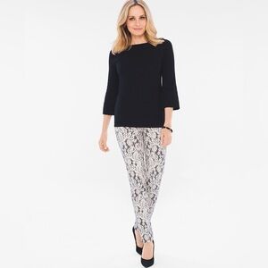 Chicos Juliet Shadow Lace ankle pants size 3 or 16 XL